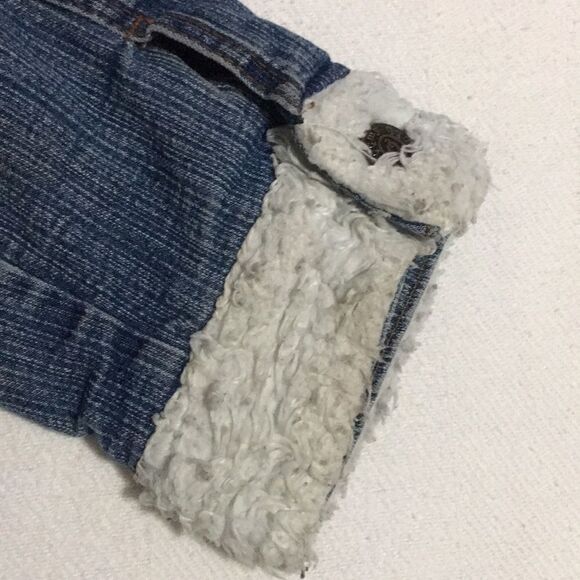Vintage Sherpa Lined Fitted Jean Jacket S - Picture 9 of 14